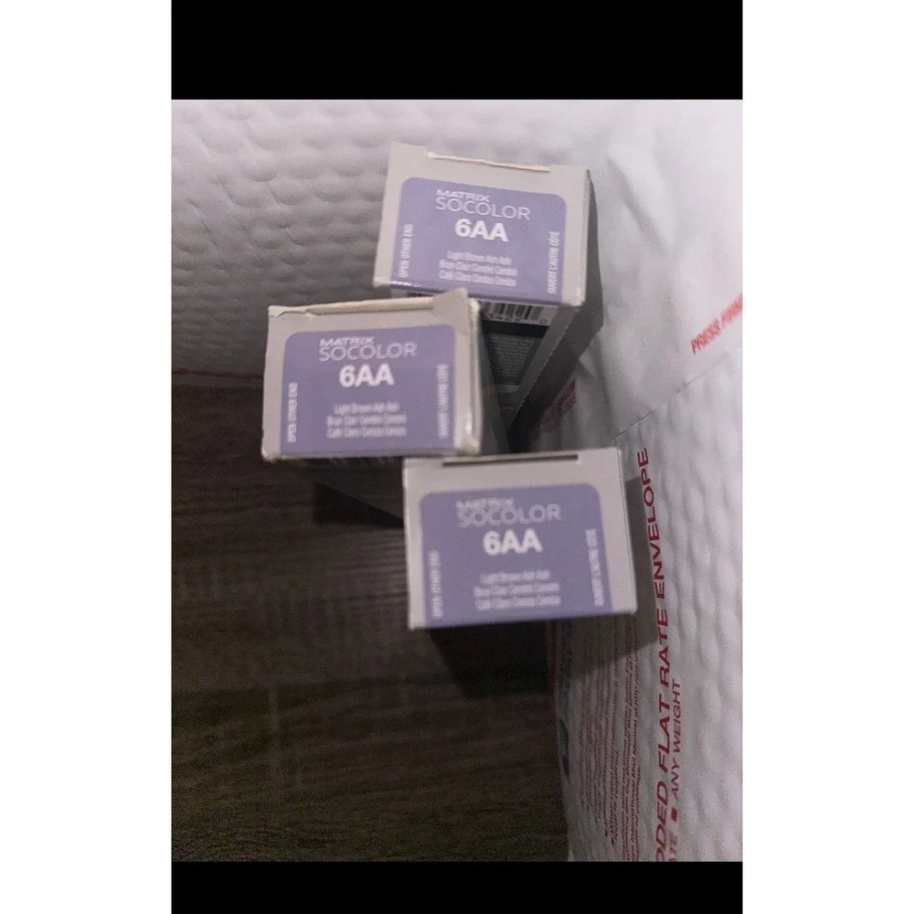 Matrix SoColor‎ Permanent Cream Hair Color 6AA Light Brown Ash Ash 3-Pack